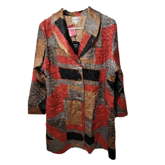 ABC COLLECTION Womans Abstract Car Coat - Picture 1 of 5